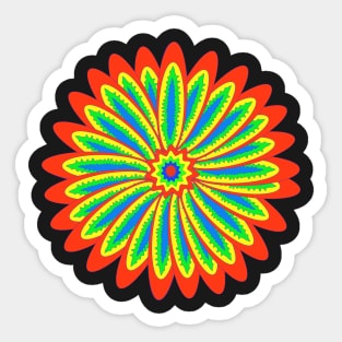 Psychedelic Flower Sticker